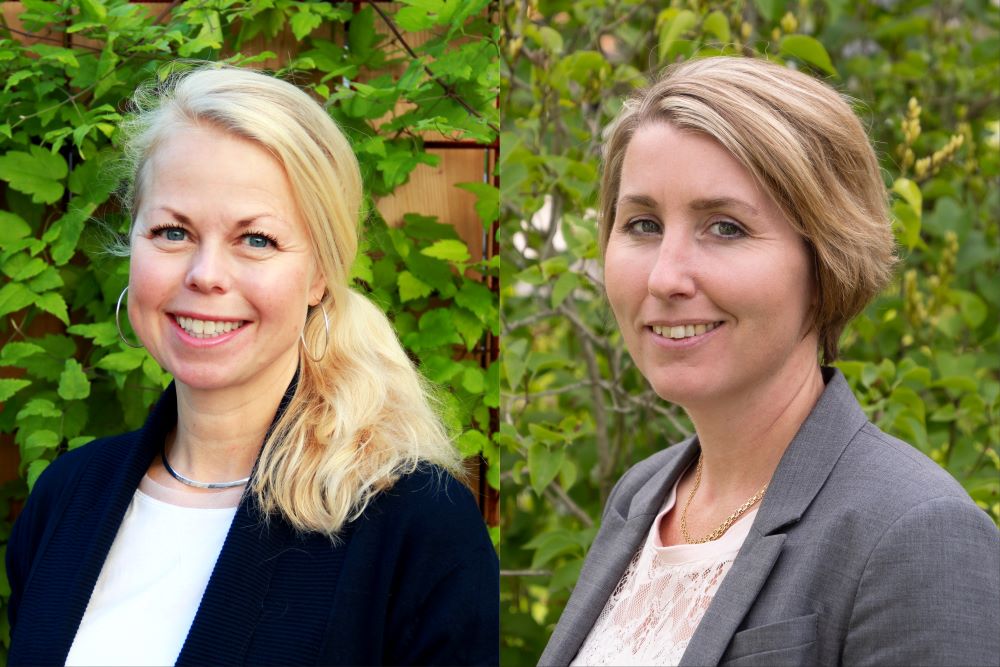 Kollage av porträttbild på skribenterna Therese Ydrén och Annika Kihlstrand från Dalslands folkhögskola.