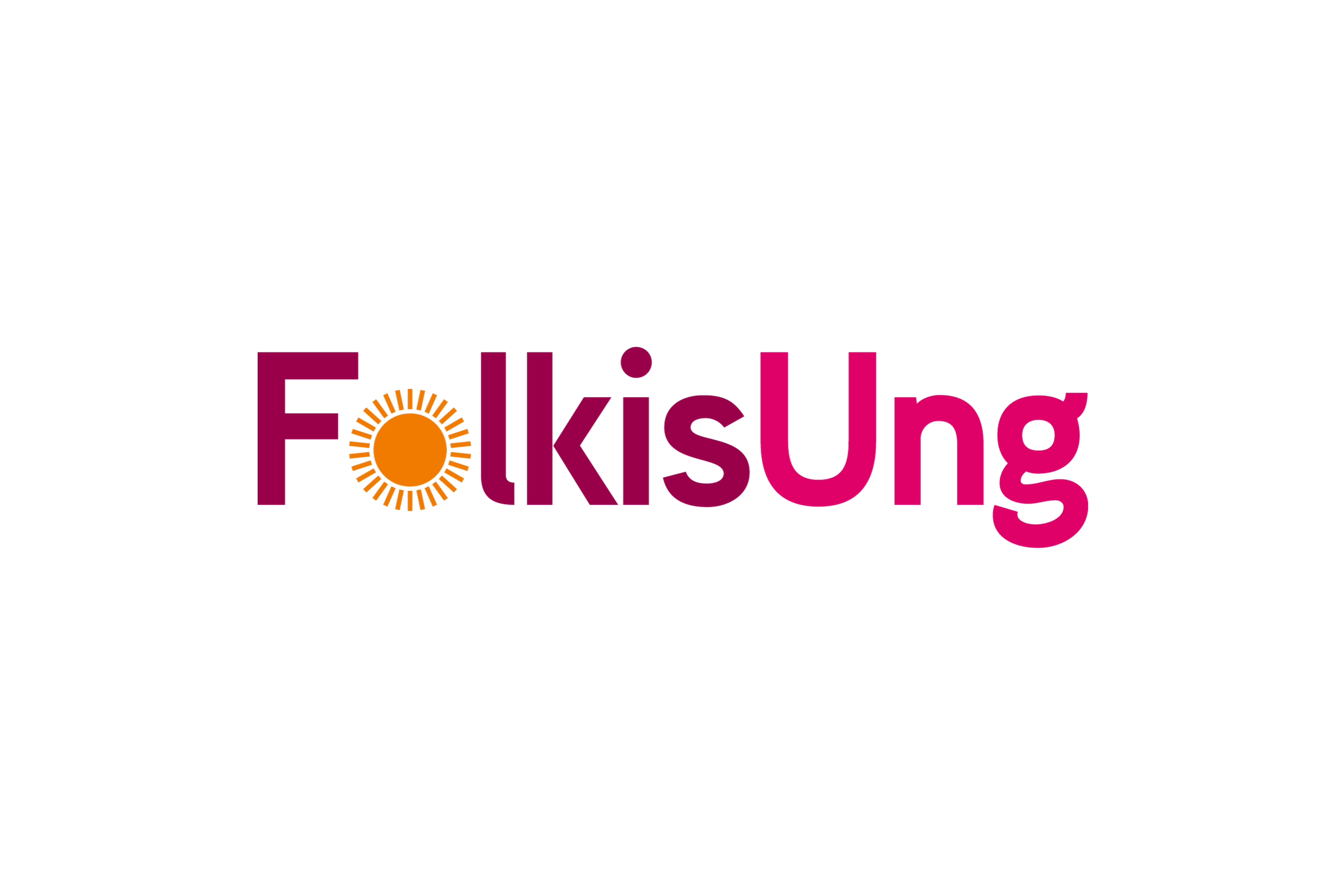 Logotyp med sol för projektet FolkisUng